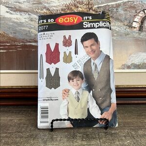 Vtg Simplicity Easy Vest Pattern for Men and Boys